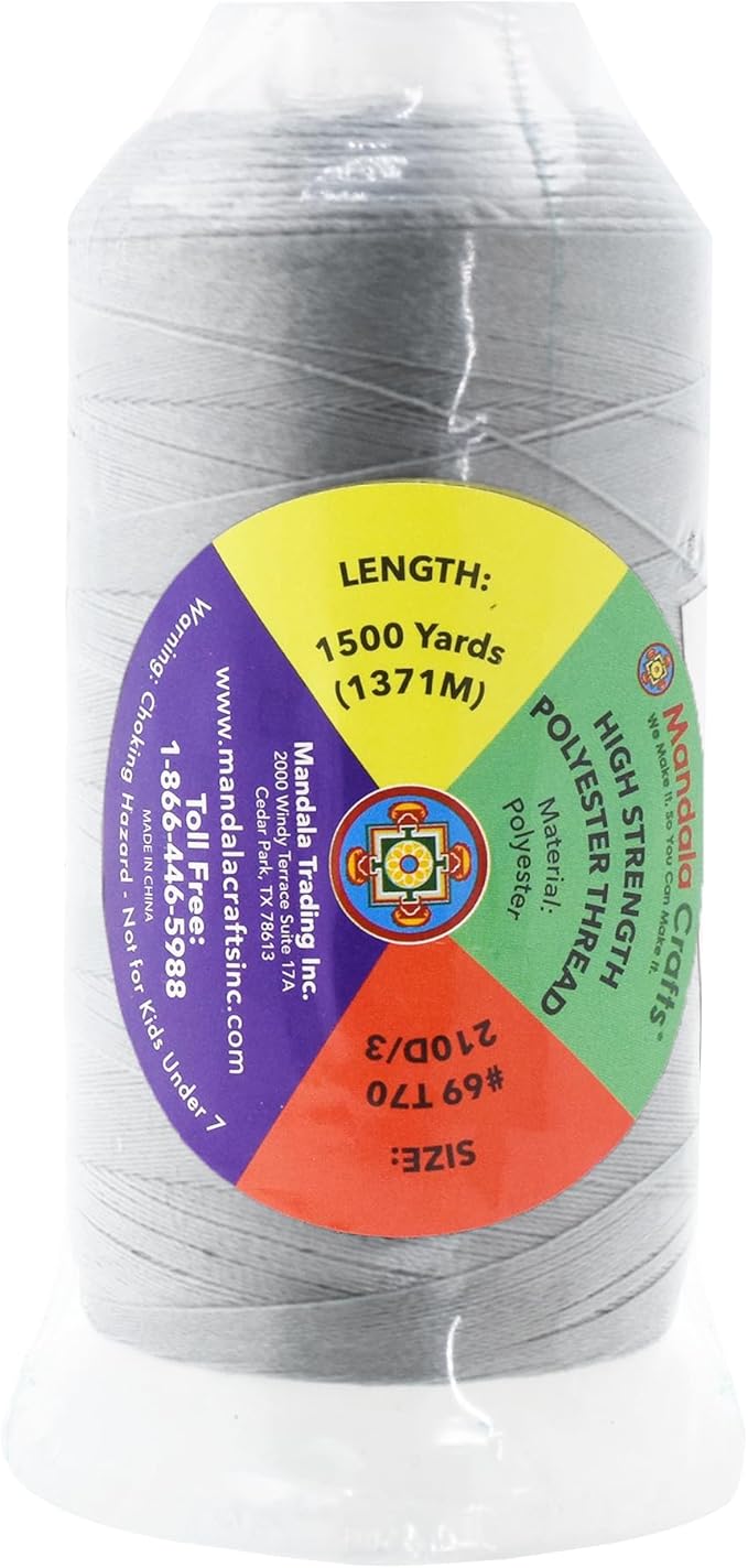 Mandala Crafts Silver Heavy Duty Thread - Image 3