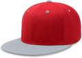 CHOK.LIDS Flat Bill Visor Classic Snapback Hat Blank Adjustable Brim High Top End Trendy Color Style Plain Tone Baseball Cap