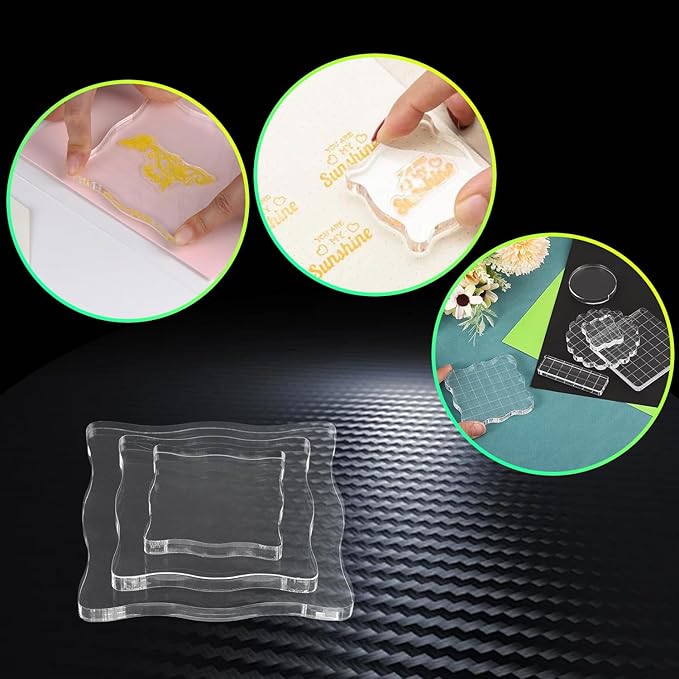 3-Piece Clear Acrylic Stamp Blocks - Image 4