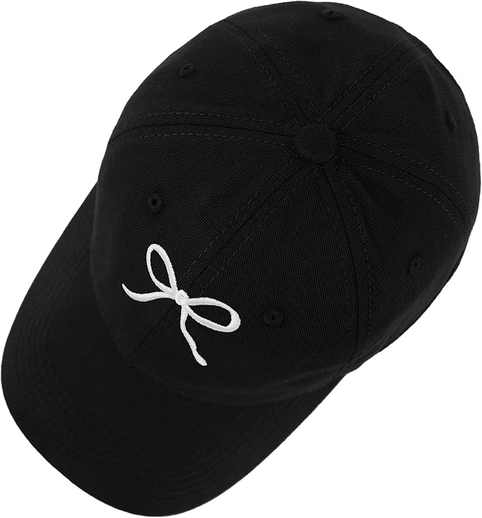Zando Bow Baseball Cap for Women Men Girls Dad Trendy Adjustable Trucker Hat Cute Y2k Travel Golf Sports Sun Hats Accessories