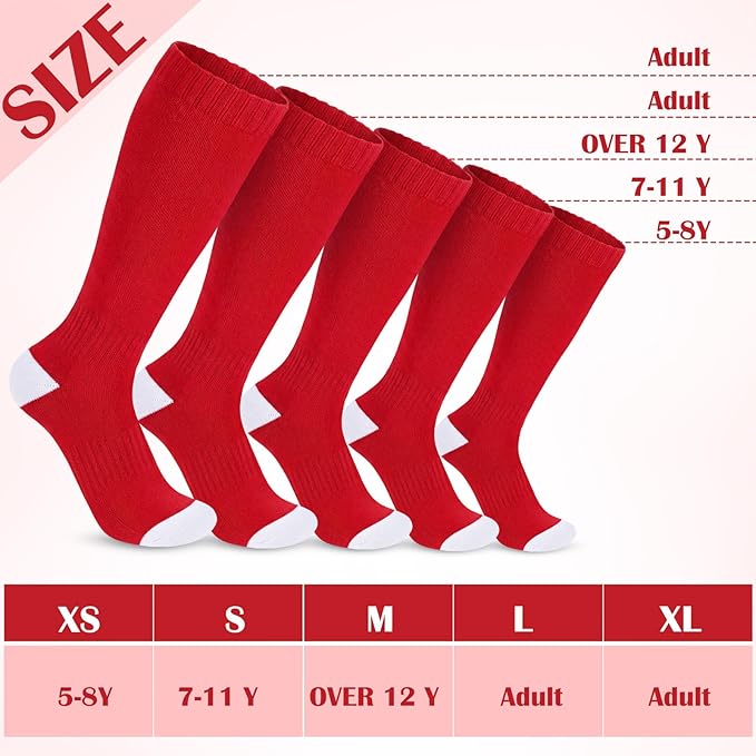 Haysandy 2 Pairs Baseball Softball Socks Athletic Soccer Football Sports Socks Over the Calf for Adult Men Women
