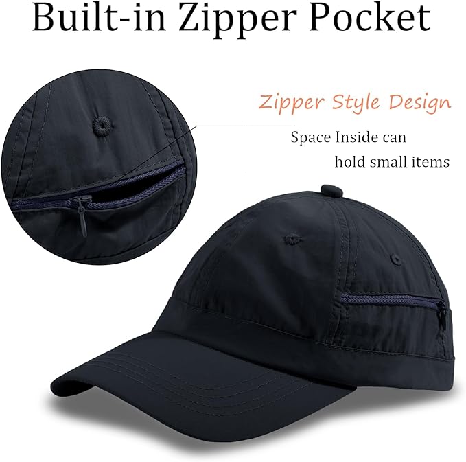 Mens Water-Resistant Baseball Cap Womens Rain Hat Foldable Outdoor Running Sun Fishing hat
