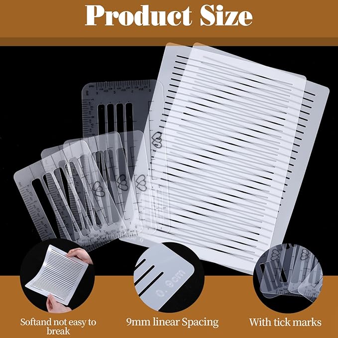6pcs Straight Line Stencil, Stencils - Image 3