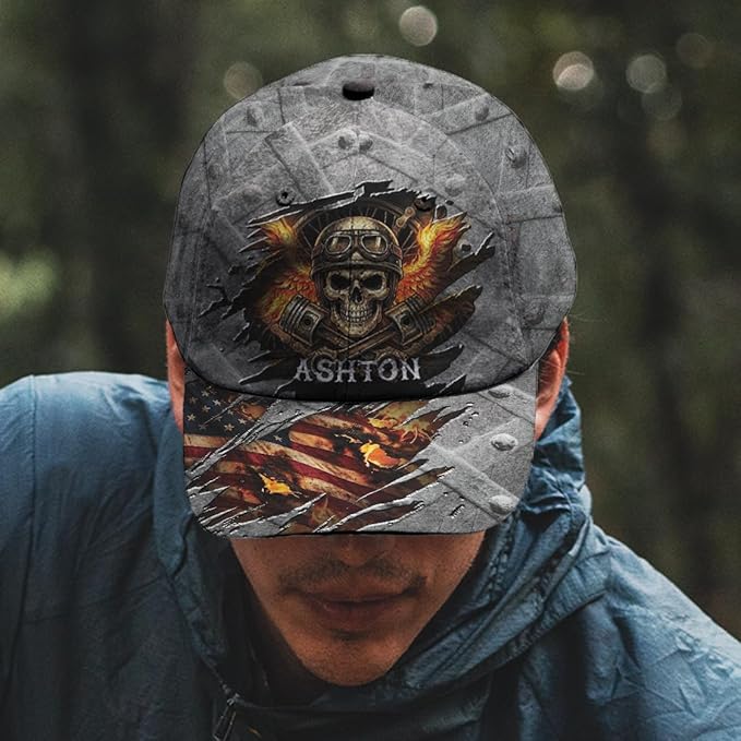 Baseball Cap for Men Women, Skull Cap for Men, Skeleton Gothic Horror Adjustable Strap Sports Soft Caps Outdoor
