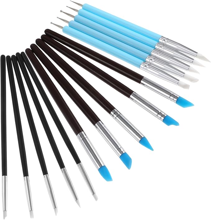 15 Pcs Silicone Sculpting Tools, Silicone Clay Sculpting Tools, Pottery Tools by Unknown