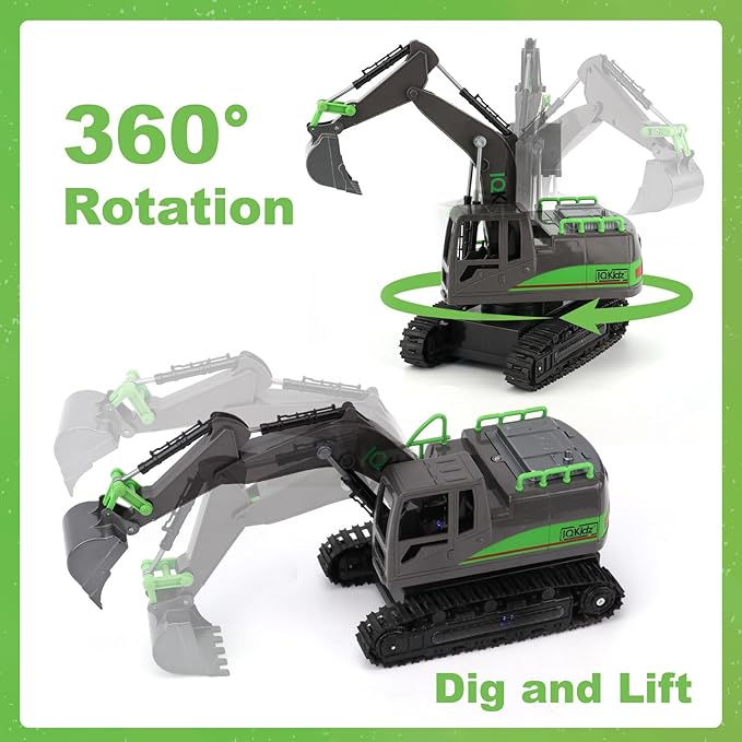 Remote Control Excavator Toys for Boys 4-7 Yrs Old - Image 2