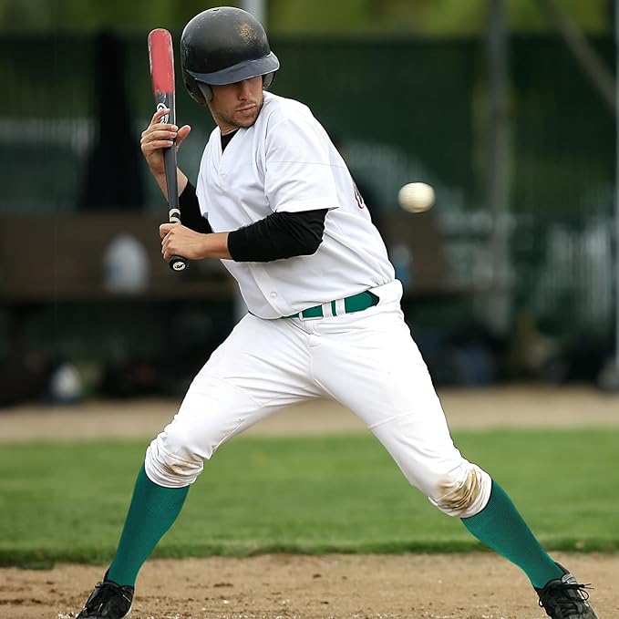 Baseball Socks and Belt Combo for Youth Adult - Softball Sock and Belt for Boys and Girls (2 Pairs of Socks & 1 Belt)