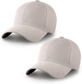 2-Pack Classic Structured Baseball Cap Adjustable Snapback Multipack Ball Caps for Custom Embroidery Running Workouts Outdoor