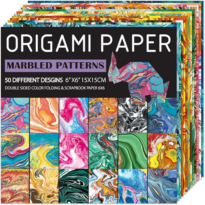 Square Origami Paper 6x6 Double Sided 50 Sheets 50 Colors 70GSM Origami Kit - Image 7