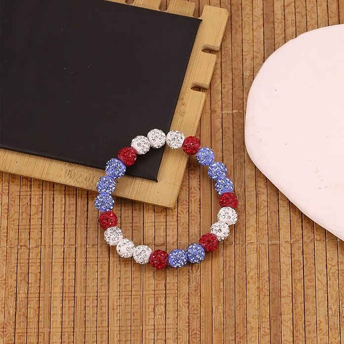 Baseball Bracelet for Women Men Baseball Mom Accessories Essentials Stuff Sparking Bead Bracelet Jewelry Baseballs Sport Fan Bracelet for Sports Game Team