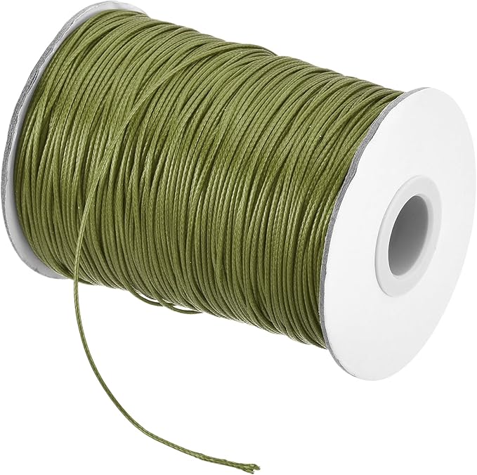 MECCANIXITY Waxed Cord 1.2mm Waxed Polyester Cord 175 Yard Wax String by MECCANIXITY