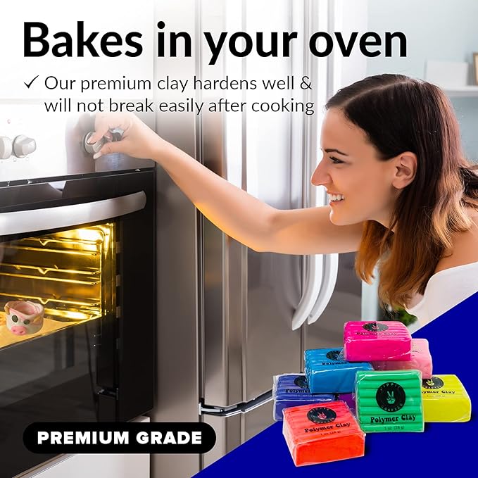 Oven Bake Polymer Clay Set, 48 Colors Modeling Clay Kit - Image 6