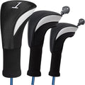 Wood Headcover Golf Club Covers Driver Headcovers Nylon Head Covers Designed to Fit All Woods - 3/4/5/6 Pack/Set Golf Accessories Suitable for Men and Women