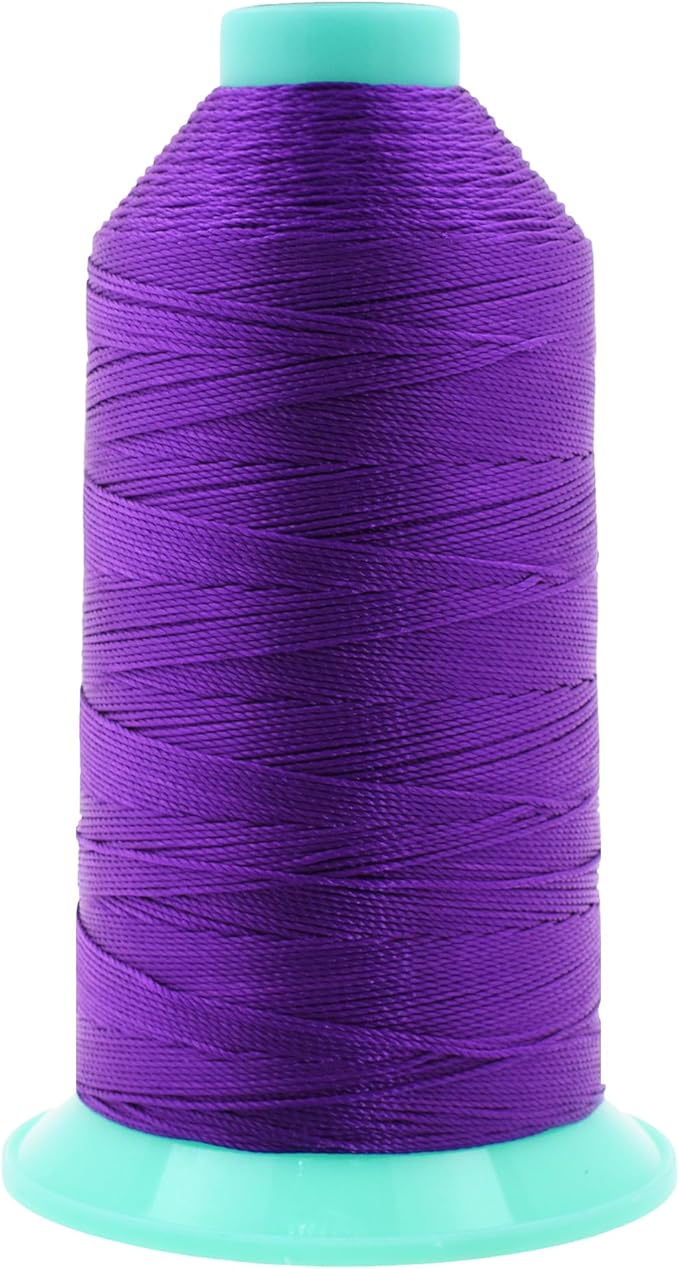 Mandala Crafts Bonded Nylon Thread True Purple Heavy Duty Sewing Threads by MandalaCrafts