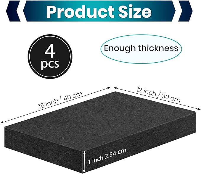 4 Pcs 16 x 12 x 1 Inches Packing Foam - Image 2