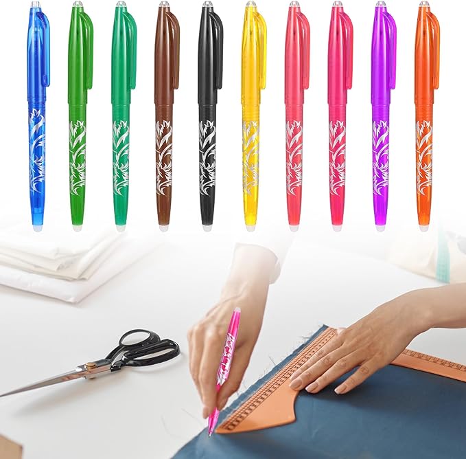 12pcs Heat Erasable Pens for Fabric, Fabric Marking Pens Fabrics Markers No - Image 8