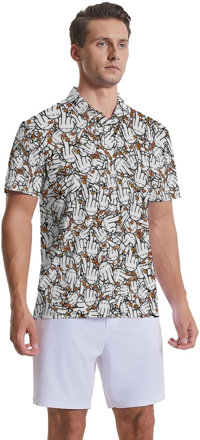 Mens Golf Shirts Golf Polo Shirts for Men Short Sleeve Polo Shirts Golf Gifts