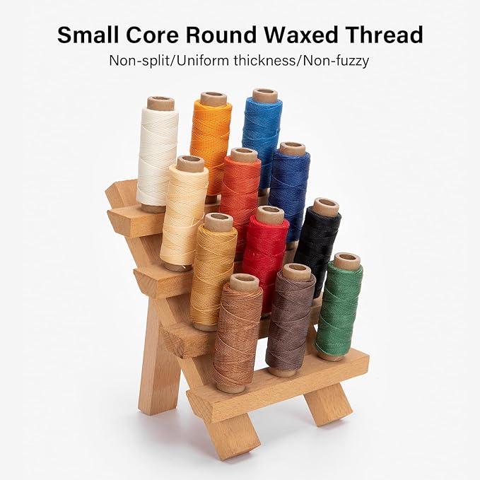 WUTA Leather Waxed Thread Round Polyester Sewing Threads - Image 2