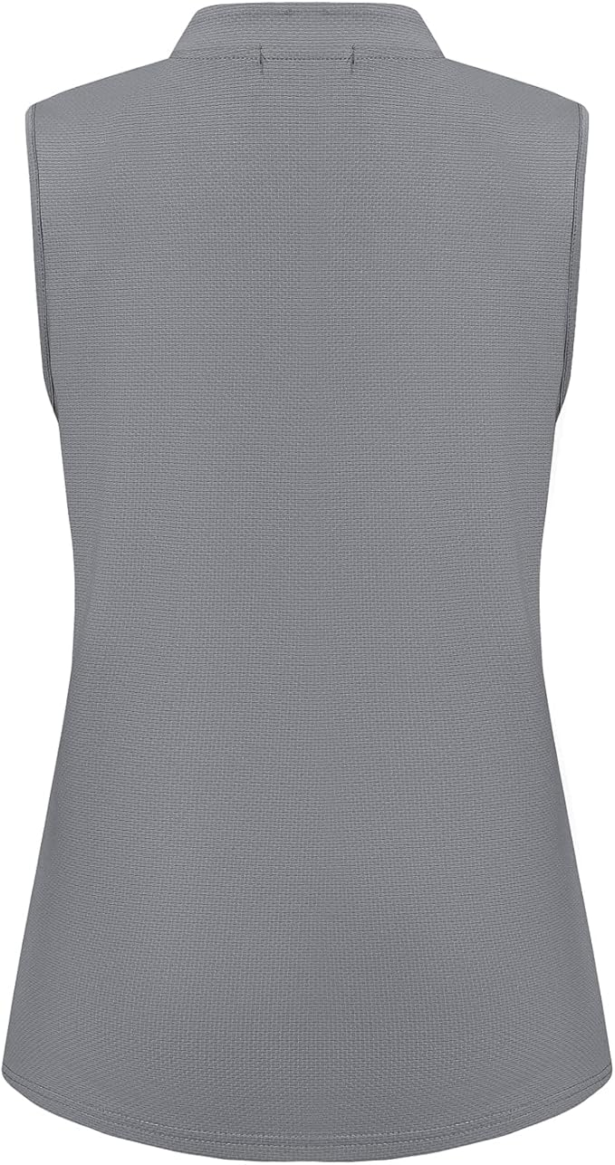 Womens Sleeveless V Neck Golf Polo Shirts