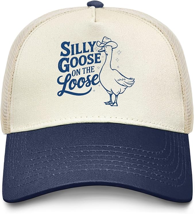 Funny Goose Hat Silly Goose On The Loose Hat Men Baseball Hats Funny Cap