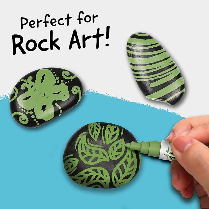 4 Dual Tip Green Paint Pen Metallic - Image 3