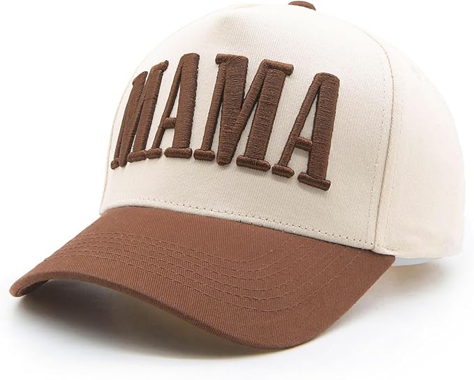Womens Mama Trucker Hat, Vintage Snapback Mom Baseball Cap, Trendy New Mom Gifts Mothers Day Outfits for Mommin