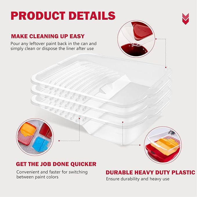 Mister Rui Paint Tray, 11 Pack, 9 Inch Paint Tray - Image 7