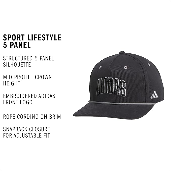 adidas Mens Sport Lifestyle Rope Brim Snapback Hat