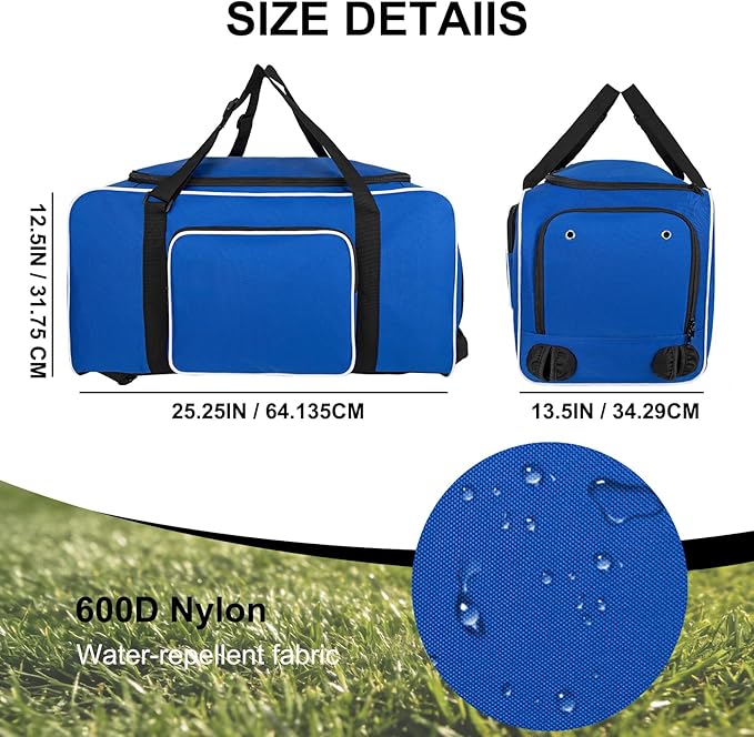 LARIPOP Baseball Bag Softball Duffel Bag for Youth Adult, 70L Sports Gear Bag with Bat Sleeves & Shoe Compartment