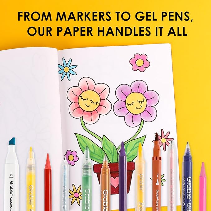 Grabie Easy Coloring Book for Adults Relaxation, Simple Mindful Coloring Pages - Image 6