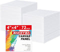 Mini Canvas Boards 72 Pack, 4x4 Inch Square Painting Canvas Panels, 100% Cotton by Unknown