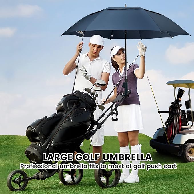 ZOMAKE Golf Umbrella Windproof, Extra Large Oversized Heavy Duty Double Canopy for Rain, Sports Games & Push Cart(51/54/62/68/72Inch)