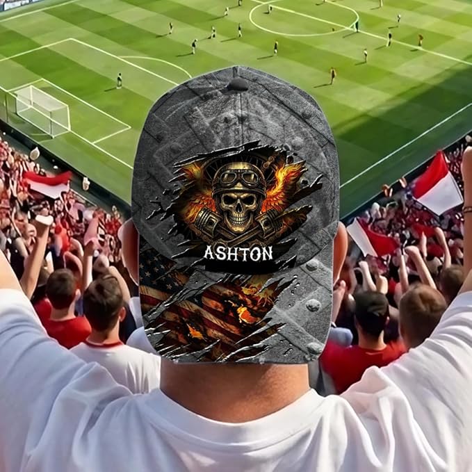 Baseball Cap for Men Women, Skull Cap for Men, Skeleton Gothic Horror Adjustable Strap Sports Soft Caps Outdoor