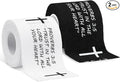 MiniInflat 2 Pcs Christian Cross Athletic Tape Sports Tape 2in x 23ft Religion Jesus Wrist Wrap for Soccer Football Baseball, Gift for Graduation Teacher Nurses Week Pentecost(White Black,Proverbs)