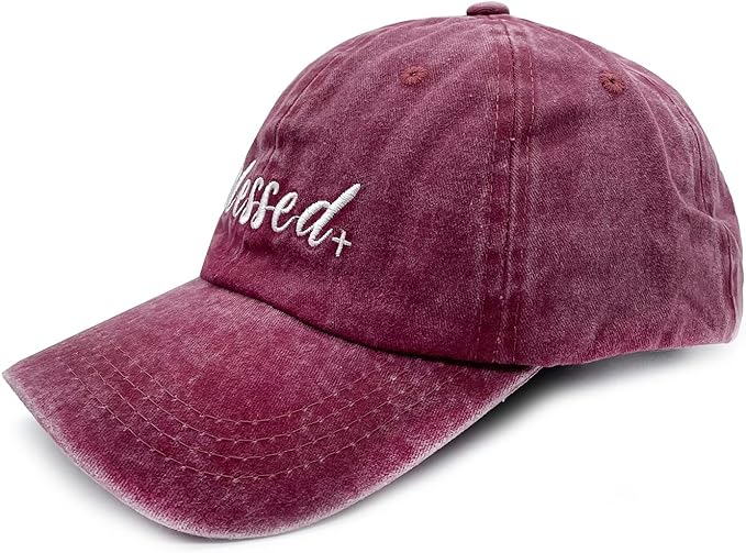 Waldeal Women's Embroidered Dad Hat, Adjustable Vintage Washed Cotton Baseball Cap for Men