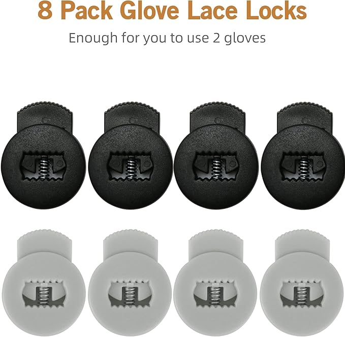 AliBall Glove Locks Baseball, Glove Lace Locks 8 Pack, Never Need Thying Knots Again, Fits All Baseball and Softball Gloves