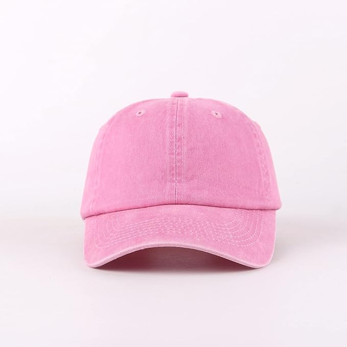 LANGZHEN Unisex Baseball Cap 100% Cotton Fits Men Women Washed Denim Adjustable Dad Hat