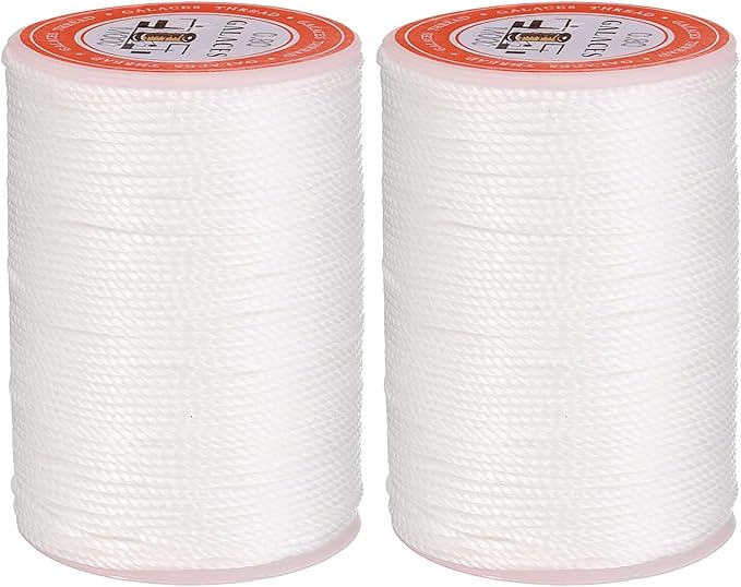 uxcell Round Leather Sewing Waxed Thread, 55m / 60 Yards Polyester Wax String by uxcell
