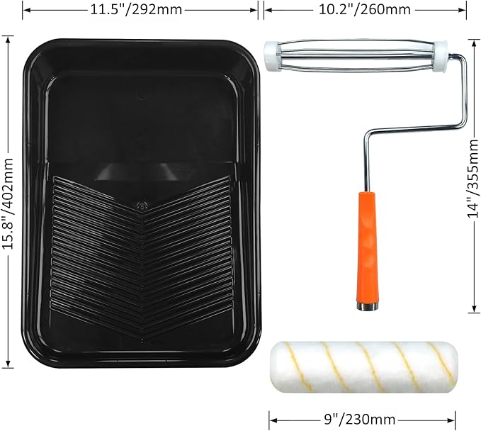 Great Andrew 9 Inch Paint Tray Set, Plastic Paint Tray - Image 2