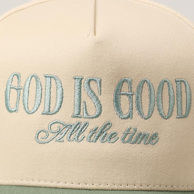 MIRMARU Two-Tone Vintage Canvas Trucker Hats for Men & Women, Adjustable Size Baseball Caps with Trendy Embroidered Design