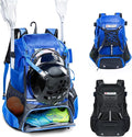 2-in-1 Baseball & Lacrosse Backpack for Youth, Boys, Adults - Bat and Softball Equipment Bag With Glove Holder, Helmet, Shoes Compartment - T-Ball Accessories and Baseball Gifts