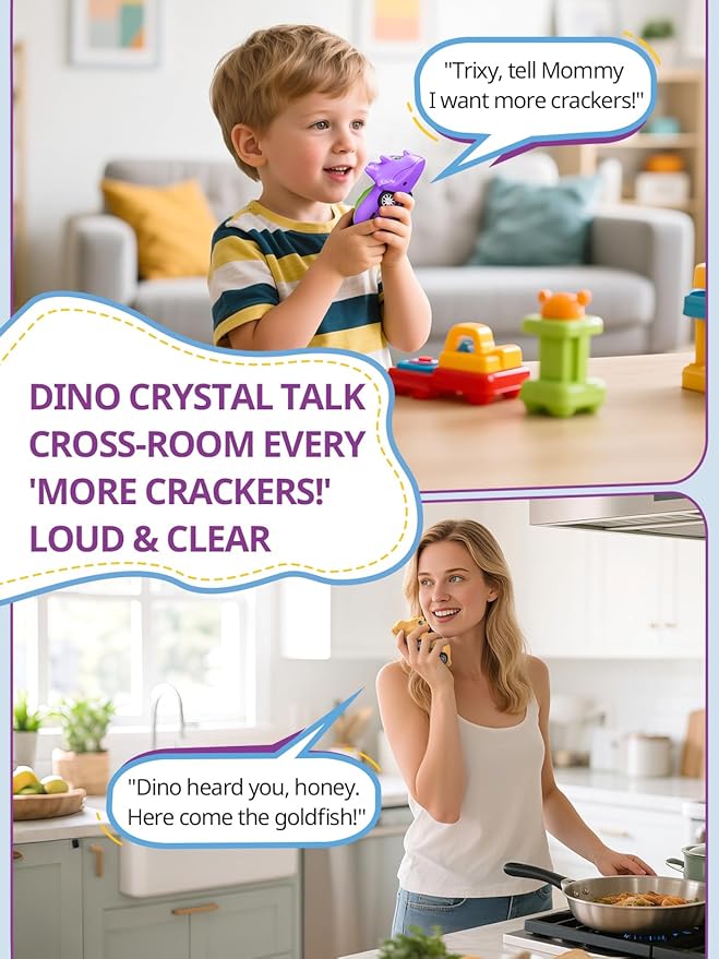 Dinosaur Walkie Talkies for Kids Rechargeable, Dino Toy Cars for Boys & Girls - Image 3