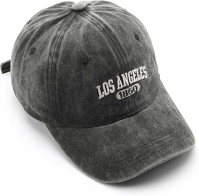 Los Angeles Hat Vintage Cotton Baseball Cap Unisex Dad Hat Sun Hat for Men and Women