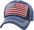 KBETHOS Flag USA America Military Thin Blue Line Thin Red Line Vintage Distressed Baseball Cap Dad Hat Unisex Adjustable…