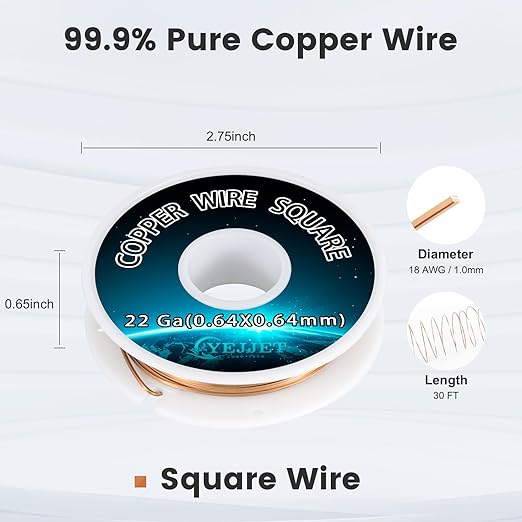 Copper Wire Square 22 Gauge - Image 2