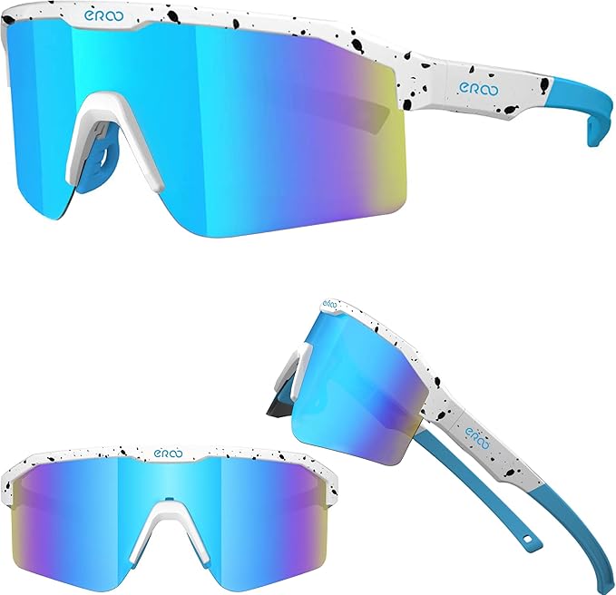 Eazyrun Kids Polarized Sports Sunglasses for Age 8-12 Youth Baseball Softball Cycling Glasses UV Protection for Boy Girl