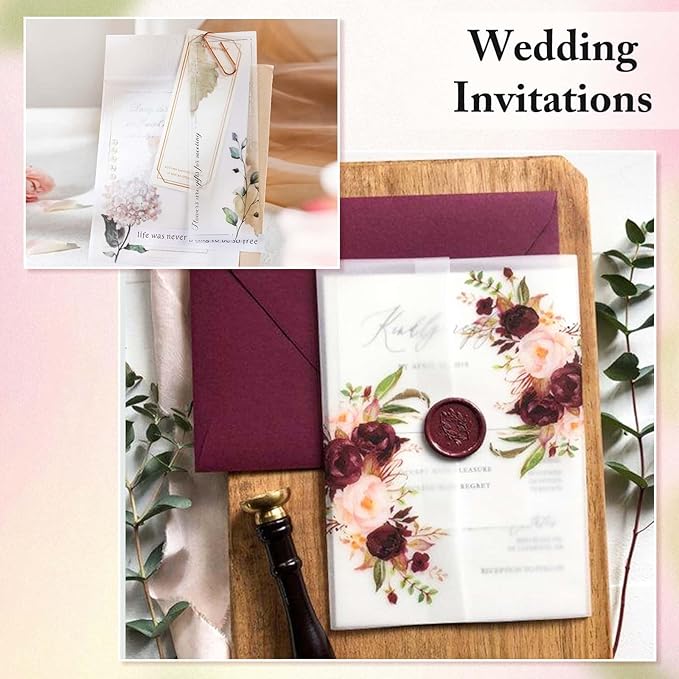 130 Pcs Vellum Translucent Paper 8.5 x 11 inches Tracing Vellum Invitation Paper - Image 6
