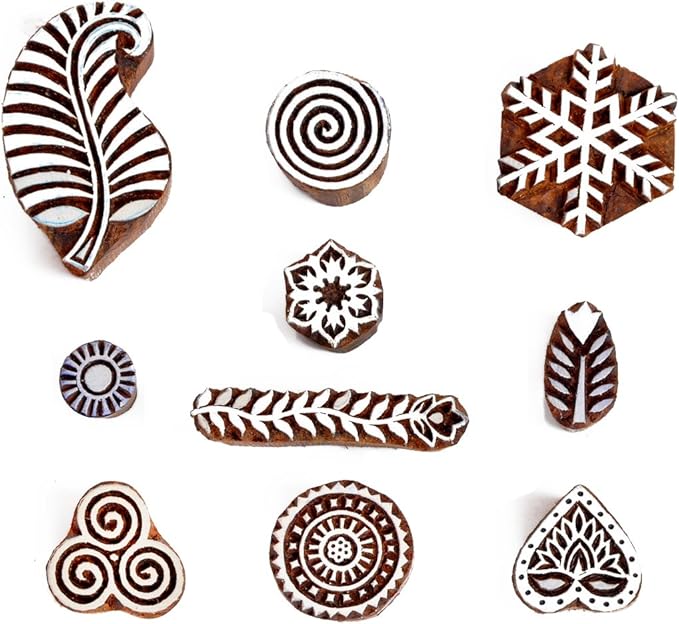 Wooden Printing Stamps Assorted Design - Image 2