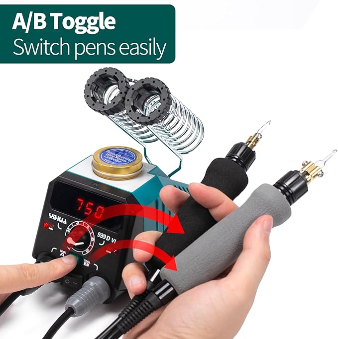 YIHUA 939D-VI Dual Pen Wood Burning Kit - Image 4