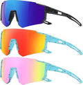 Kids Sunglasses Polarized - UV400 Protection Boys Youth Cycling Goggles Baseball Sunglasses with Glasses Strap